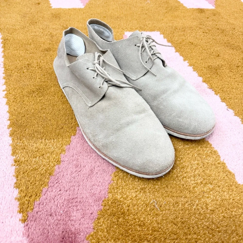 Nisolo Lightweight Flex Derby Shoes Men’s 12 Stone Suede Oxford